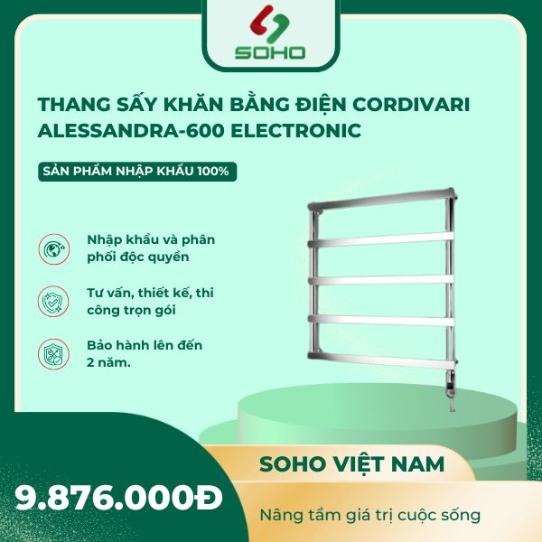 Thang Sấy Khăn Bằng Điện Cordivari Alessandra-600 Electronic