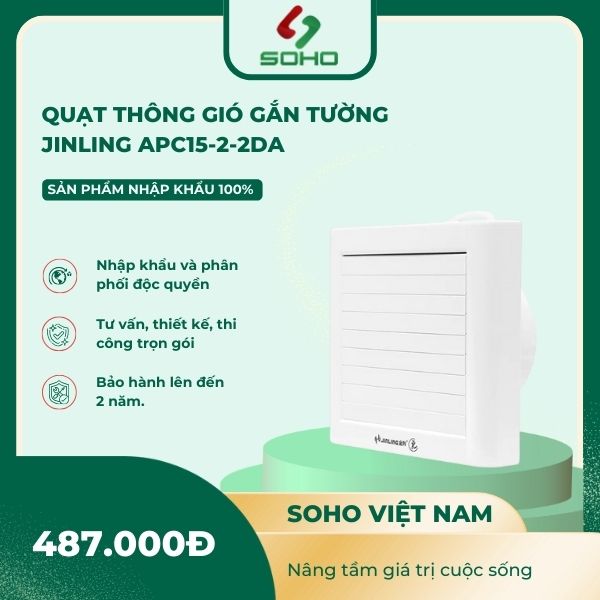 Quạt thông gió gắn tường Jinling  APC15-2-2DA